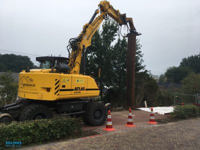Neue Lärmschutzwände entlang der Bahnlinie bei Bergen op Zoom