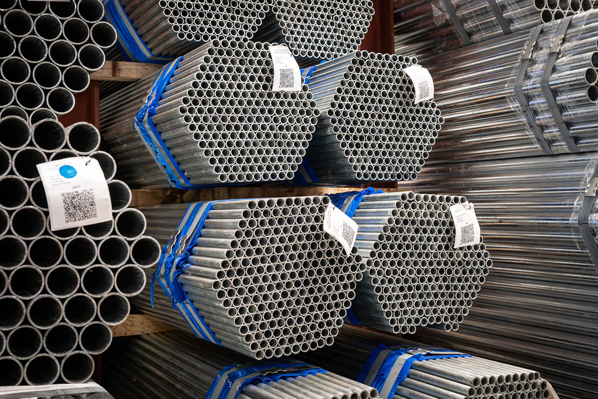 Bündel Stahlrohre mit Zinkbeschichtung