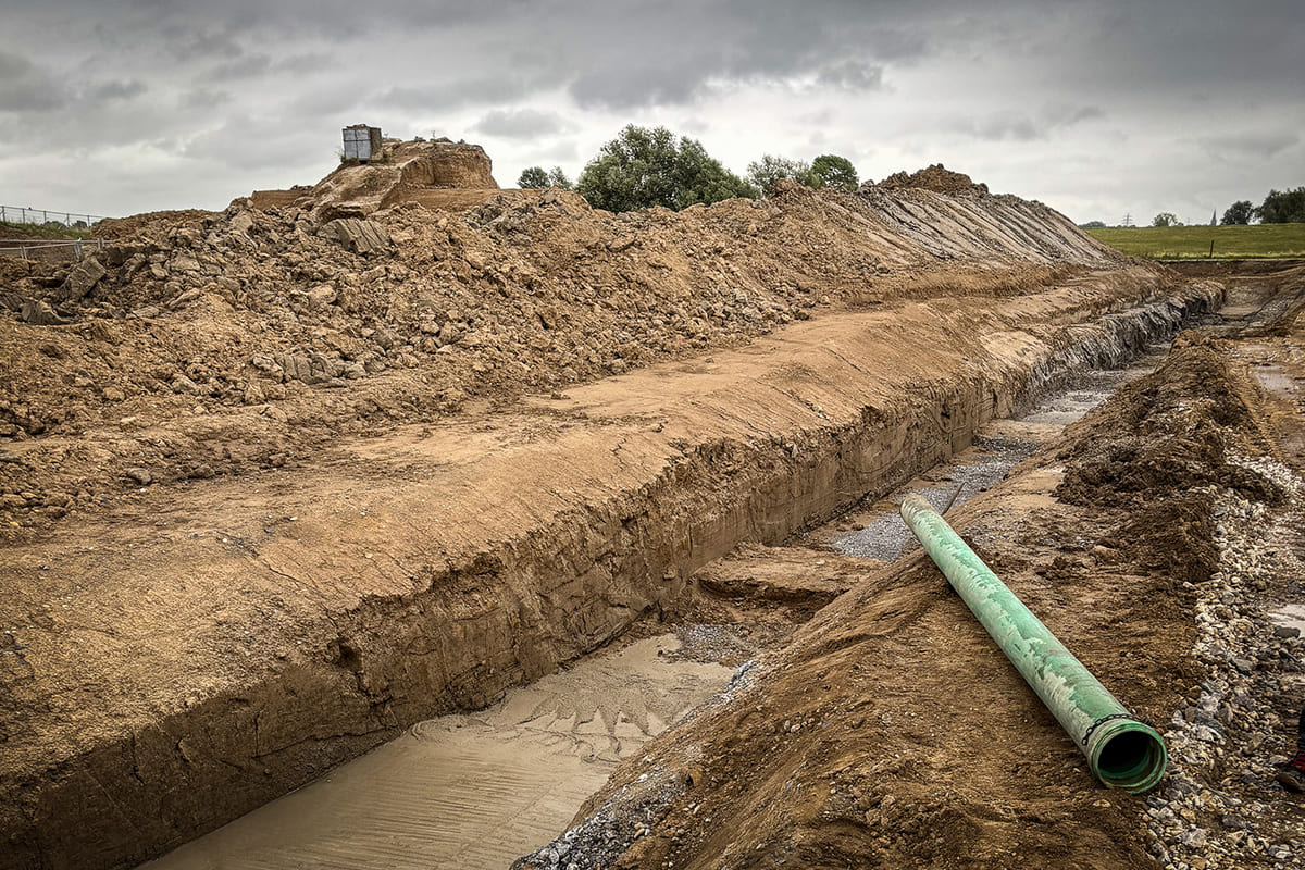 Der Ort an dem die Schutzrohre verwendet werden